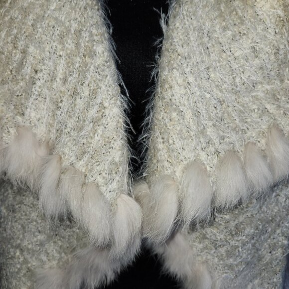 Love Token Fur Trim Open-Front Luxury BOHO Cascade Vest - Picture 4 of 12